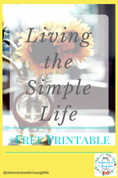 Living the Simple Life to Promote Wellness + FREE Printable Daily/Weekly Cleaning Schedule